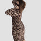 Leopard Print Midi Dress