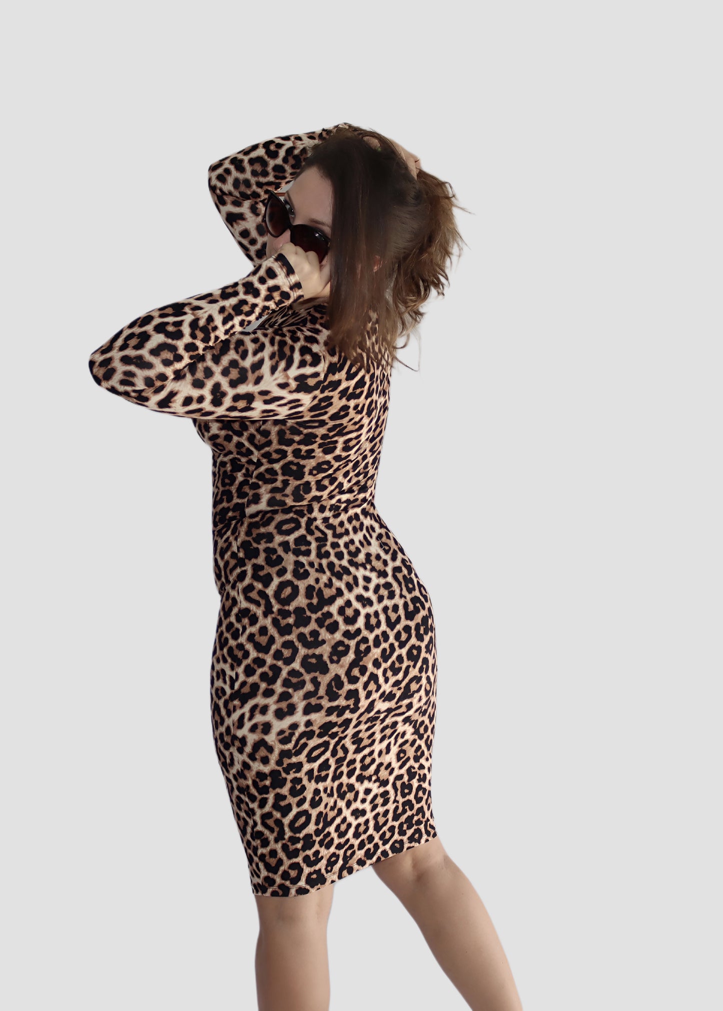 Leopard Print Midi Dress