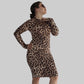 Leopard Print Midi Dress