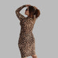 Leopard Print Midi Dress