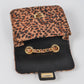 Faux Leopard Skin Bag With Chain Belt